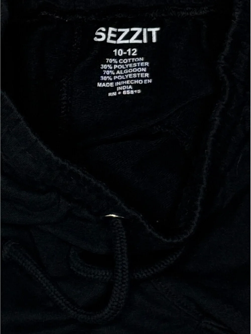 Sezzit Kids Black Pull-On Sweat Shorts Size 10/12